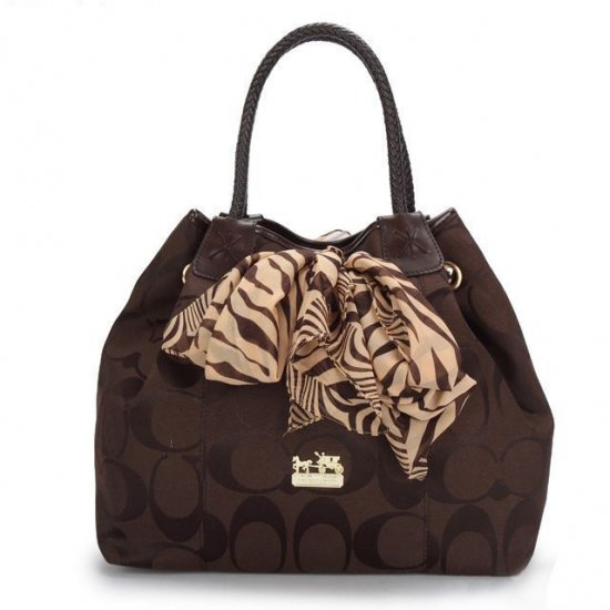 Coach North South Scarf Large Coffee Totes ATS | Coach Outlet Canada